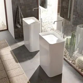 Bette Art Monolith Раковина 60х40х90 см, без отв., напольная, сталь-эмаль, сталь, цвет: белый