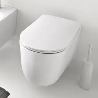 Kerasan Nolita Унитаз безободковый подвесной 55х35 см, с креплениями WB9N, цвет: белый матовый