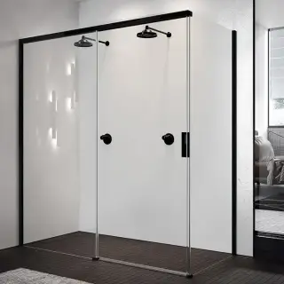 Novellini Opera Душевой угол 120х91х200см., SX, стекло, цвет: черный