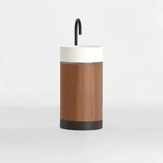 NOORTH milldue edition ROMA II Раковина 45х88 см, без отв., напольная, с донным клапаном, цоколь Noce Canaletto, вставка: Platino, цвет: белый матовый