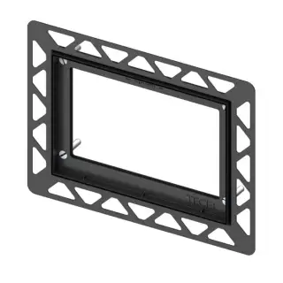 TECEsquare, Монтажная рамка для установки стеклянных панелей на уровне стены (регулировка: 5-18 мм) окантовка: чёрная