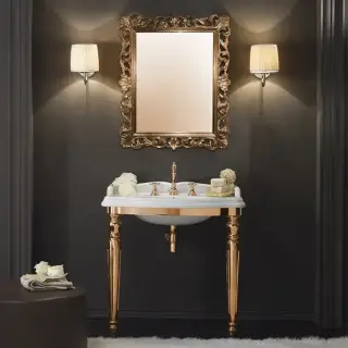 TW King структура металлическая 91x56xh85см, с раковиной на 1 отв., материал: латунь, напольный, цвет: отделки: золото