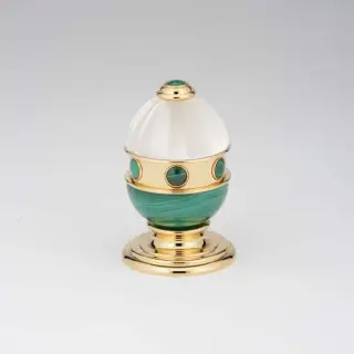 THG Cheverny Malachite Вентиль смесителя для раковины, вставки малахит, цвет: полированное золото