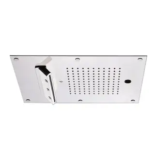 Carimali MyDream Верхний душ 450х300 мм, потолочный, 121 форсунка, 3 потока воды: дождь, каскад, распылители, 2 й каскад, хромотерапия, цвет: хром