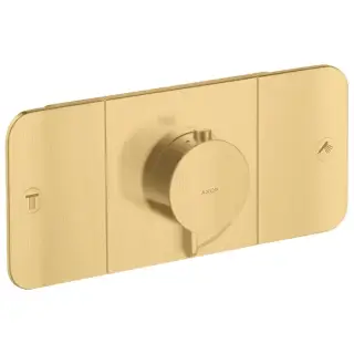 Axor One Смеситель для душа, встраиваемый, термостат, на 2 источника и 1 доп.потребитель, внешняя часть, цвет: шлифованное золото