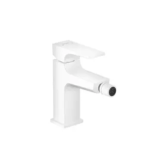 Hansgrohe Metropol Смеситель для биде на 1 отв, с донным клапаном, излив 129мм, цвет: белый матовый
