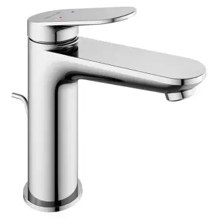 Duravit Wave Смеситель для раковины, 1 отв., с донным клапаном, цвет: хром