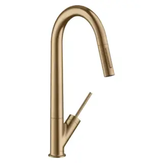 Axor Starck Смеситель для кухни, на 1 отв., с вытяжным изливом, цвет: шлифованная бронза