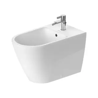 Duravit D-Neo Биде напольное 37x65х40 см, с переливом, с 1 отв., WonderGliss, цвет: белый