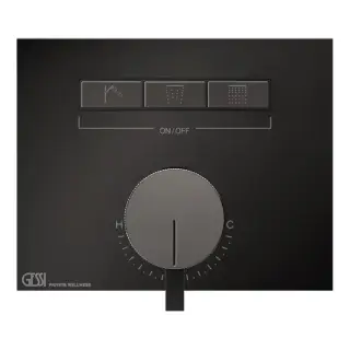 Gessi Hi-Fi Смеситель для душа, с включением до 3 источников одновременно, внешняя часть, цвет: Black Metal PVD