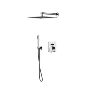 Gattoni Soffio Душевой комплект, смеситель встроеный с внутр частью, ручная лейка. душевая головка 250мм.цвет: хром