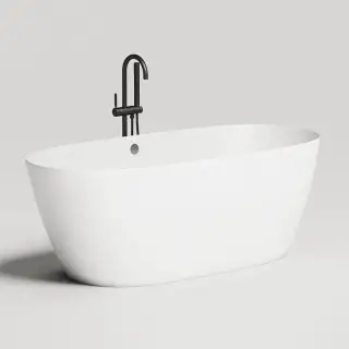 Salini Sofia Light Ванна отдельностоящая 165х75х60см, с отверстием перелива, материал: S-Sense, цвет: белый глянцевый