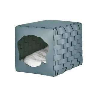 ADJ Домик для питомца Dog, 35x40xH35 см., цвет: небесный/эвкалипт