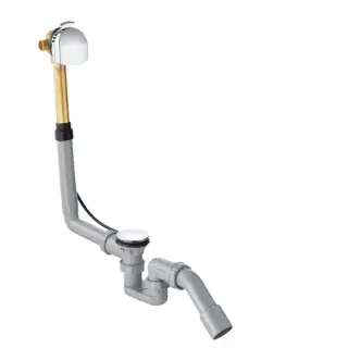 Hansgrohe Exafill S Слив-перелив для стандартных ванн, с функцией наполнения: подключение слева DN20, цвет: хром