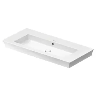 Duravit White Tulip Раковина накладная 105х49см, с переливом, без отв., WonderGliss, цвет: белый