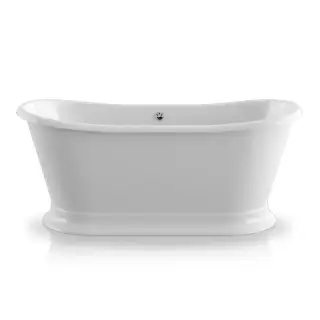 KNIEF Princess I Ванна отдельностоящая 170х70х70см, с акриловым плинтусом, цвет: белый  со сливом