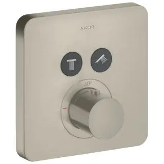 Axor ShowerSelect Смеситель для душа, термостатический, на 2 источника, внешняя часть, цвет: шлифованный никель
