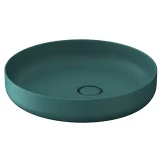 Duravit Vitrium Раковина накладная 46см., без отв., круглая, из DuroCast UltraResist, без перелива, цвет: аквамарин матовый