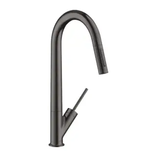 Axor Starck Смеситель для кухни, на 1 отв., с вытяжным изливом, цвет: шлифованный черный хром