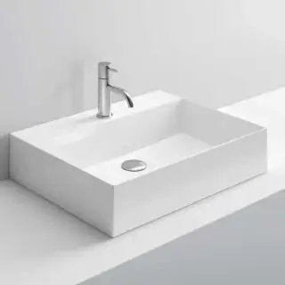 NOORTH milldue edition Раковина 60х45х12.5 см, 1 отв., накладная, цвет: белый