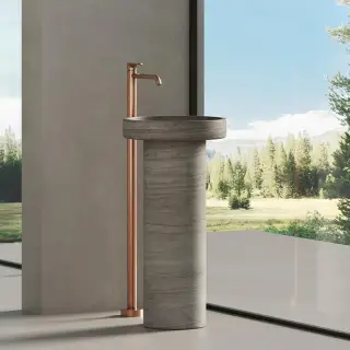 Dea Design Marble Prato Раковина 45х45х90см., напольная, без отв., мрамор, цвет: Stone Silk