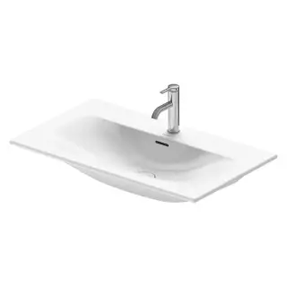 Duravit Happy D.2 Plus Раковина подвесная, 83х49см., с 2 отв., выпуск с керамической крышкой, WonderGliss, цвет: белый