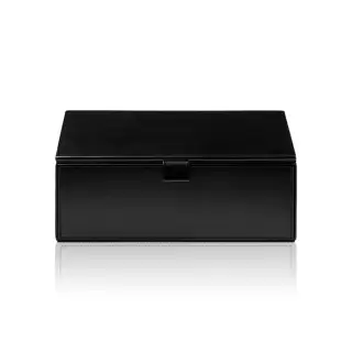 Decor Walther Brownie BMD2 Универсальная коробка 24.5x13x9.5см, с крышкой, настольная, цвет: черная кожа