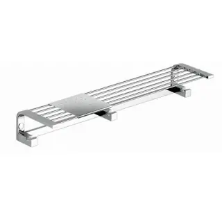 Colombo Time Полка 41.5см металлическая с 3 крючками, цвет: хром