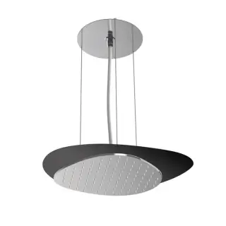 Carlo Frattini Wellness Верхний душ Cloud, подвесной, потолочный монтаж, верхняя пластина черная, цвет: хром