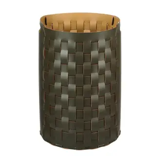 Colombo Adj Круглая корзина Bottega D40хH57см., напольная, цвет: оливковый/горчичный