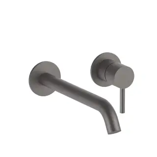 Fantini Nostromo Смеситель для раковины, встраиваемый, однорычажный, излив: 25см., внешняя часть, цвет: Matt Gun Metal PVD