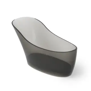 Dea Design Elegant Ванна 169x75x88см., отдельностоящая, Glasstech, прозрачная смола, цвет: Smoky Black R4