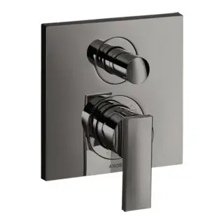 Axor Citterio Смеситель для ванны, встраиваемый, с переключателем потоков, цвет: полированный черный хром