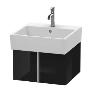 Duravit Vero Air Тумба подвесная, 48.4x43.1х29.8см., с раковиной, с 1 выдв. ящиком, цвет: черный глянцевый