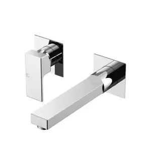 GATTONI KUBIC Смеситель для раковины встраиваемый, излив 203мм, с внутренней частью,  цвет: хром