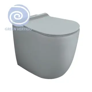 Simas Vignoni Унитаз напольный 56х36,5см., безободковый, слив универсальный, смыв TORNADO (green vertigo), цвет:  tela matt