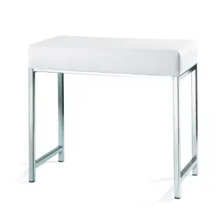 Decor Walther DW 66 Скамья 60x30x52см, напольная, цвет: хром / белый