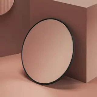 Artceram Зеркало &Oslash; 85 см в металлической раме с LED-подсветкой и сенсорным выключателем, цвет: черный матовый