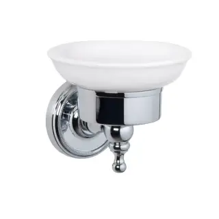 TW Bristol 106, подвесная мыльница, керамическая (белый), цвет: хром