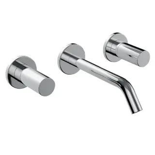 Laufen Kartell Встраиваемый смеситель для раковины на 3 отв, излив 175мм (внешние части), цвет: хром