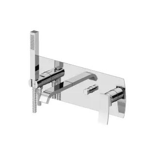 Gattoni ELY Смеситель для душа встраиваемый на основании с ручным душем, излив 149 мм, цвет: хром
