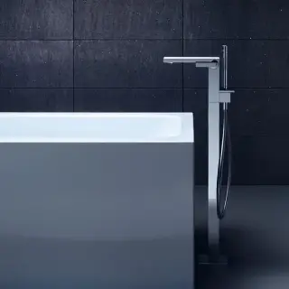 Axor MyEdition Смеситель для ванны, напольный, на 1 отв., излив 245мм., внешняя часть, цвет: хром/зеркальное стекло