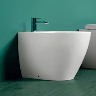 Simas Lft Spazio биде приставное 53х34см, с 1 отв. под смеситель, цвет: белый