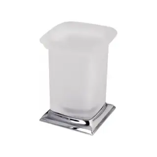 Colombo Portofino Стакан настольный, цвет: хром/матовое стекло