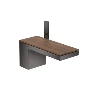 Axor MyEdition Смеситель для раковины, на 1 отв., излив 200мм, с донным клапаном (без панели), цвет: полированный черный