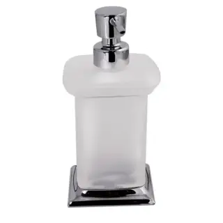 Colombo Portofino Дозатор для жидкого мыла, настольный, цвет: хром/матовое стекло