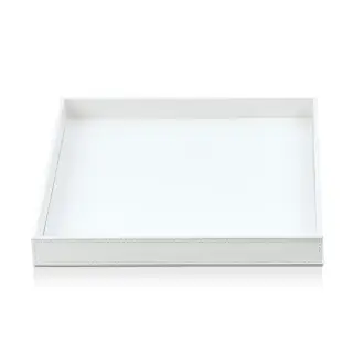 Decor Walther Brownie Tab Q Лоток универсальный 28x28см, настольная, цвет: белая кожа