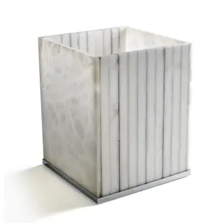 3SC RIGATO Ведро, без крышки, 20хh25х20 см, цвет: натуральный ALABASTRO/хром