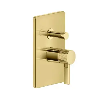 Gessi Inciso Смесителя для ванны, встраиваемый, на 2 источника, внешняя часть, цвет: золото