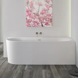 KNIEF Fresh Left Ванна пристенная, угол справа, 180х80х60см, цвет: белый